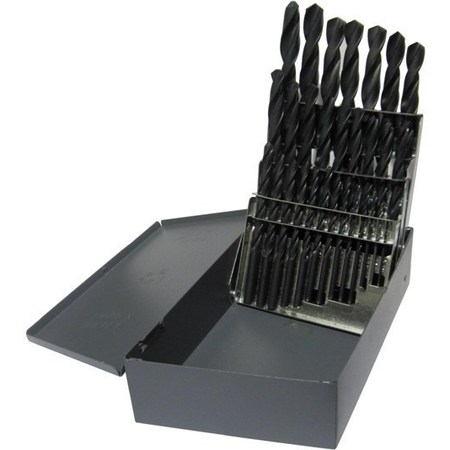 DRILL AMERICA 1/16"-1/2"x64thsPc. HSS Drill Bit Set, Shank Size: 3/8" DWD29JX3/8-SET